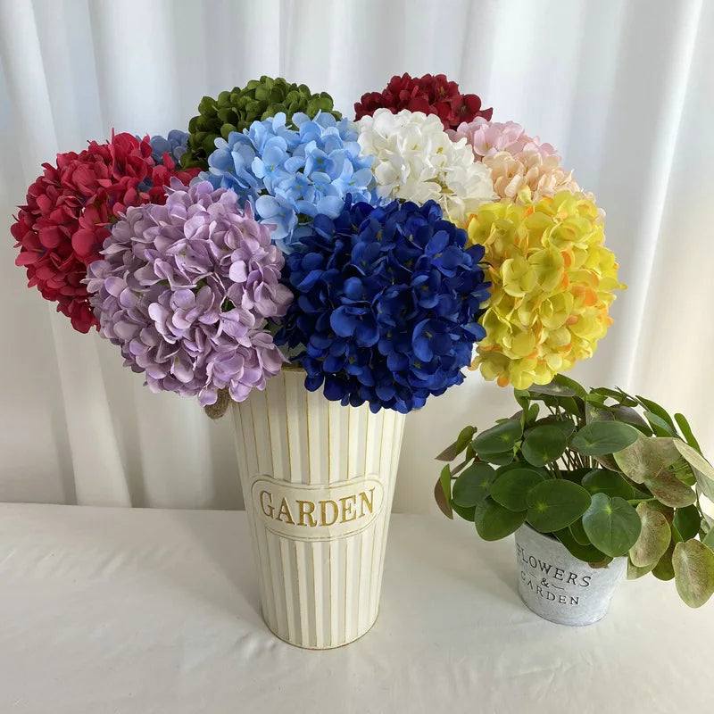 58cm Beautiful Silk Artificial Flowers Hydrangea Flower Bouquet for Table Decoration Floral