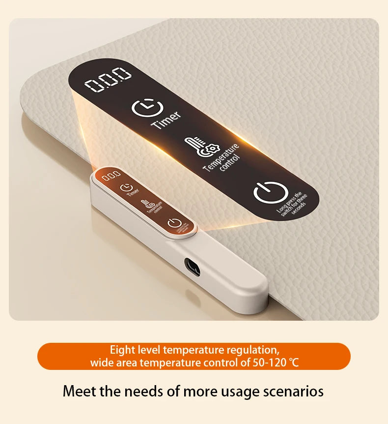 Mat Electric Warming Tray Food Warming Board Plate Foldable Portable Smart Food Fast Heating