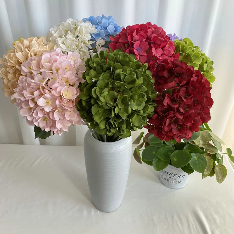 58cm Beautiful Silk Artificial Flowers Hydrangea Flower Bouquet for Table Decoration Floral