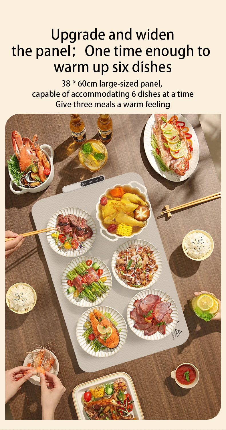 Mat Electric Warming Tray Food Warming Board Plate Foldable Portable Smart Food Fast Heating