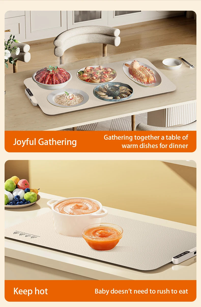 Mat Electric Warming Tray Food Warming Board Plate Foldable Portable Smart Food Fast Heating