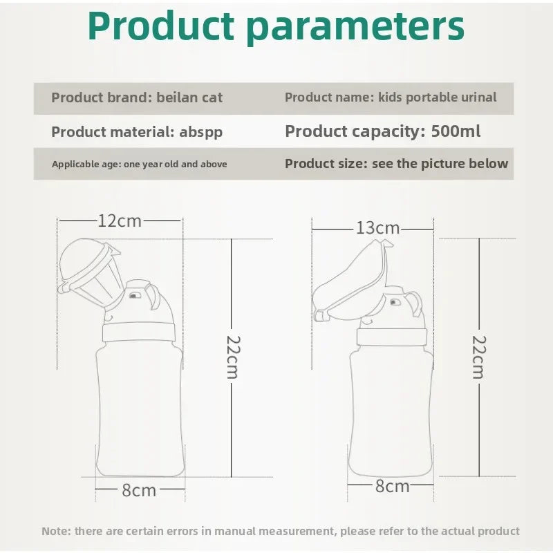 Portable Baby Travel Potty Hygienic Leak Proof Urinal Emergency