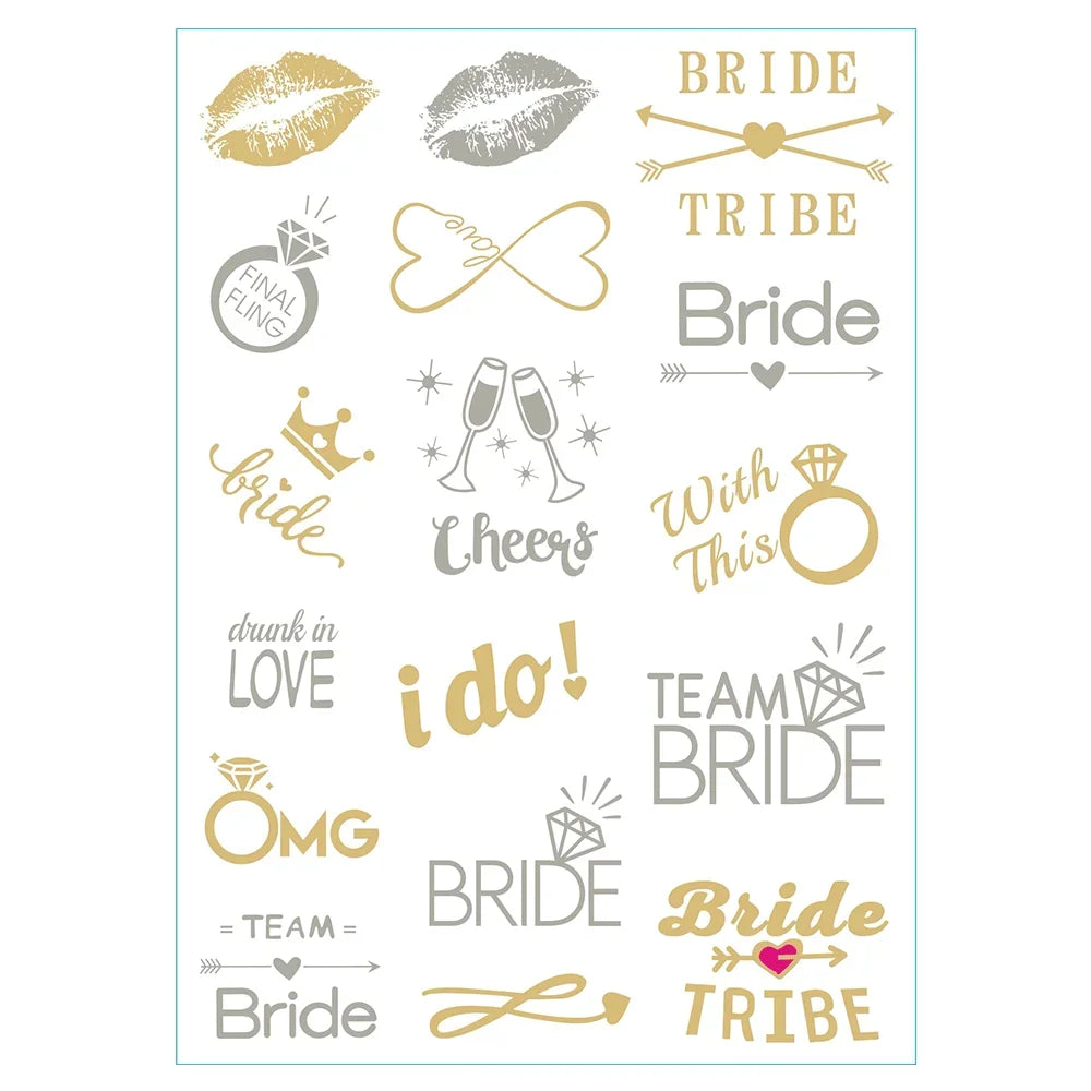 Temporary Tattoos Rose Gold T Stickers