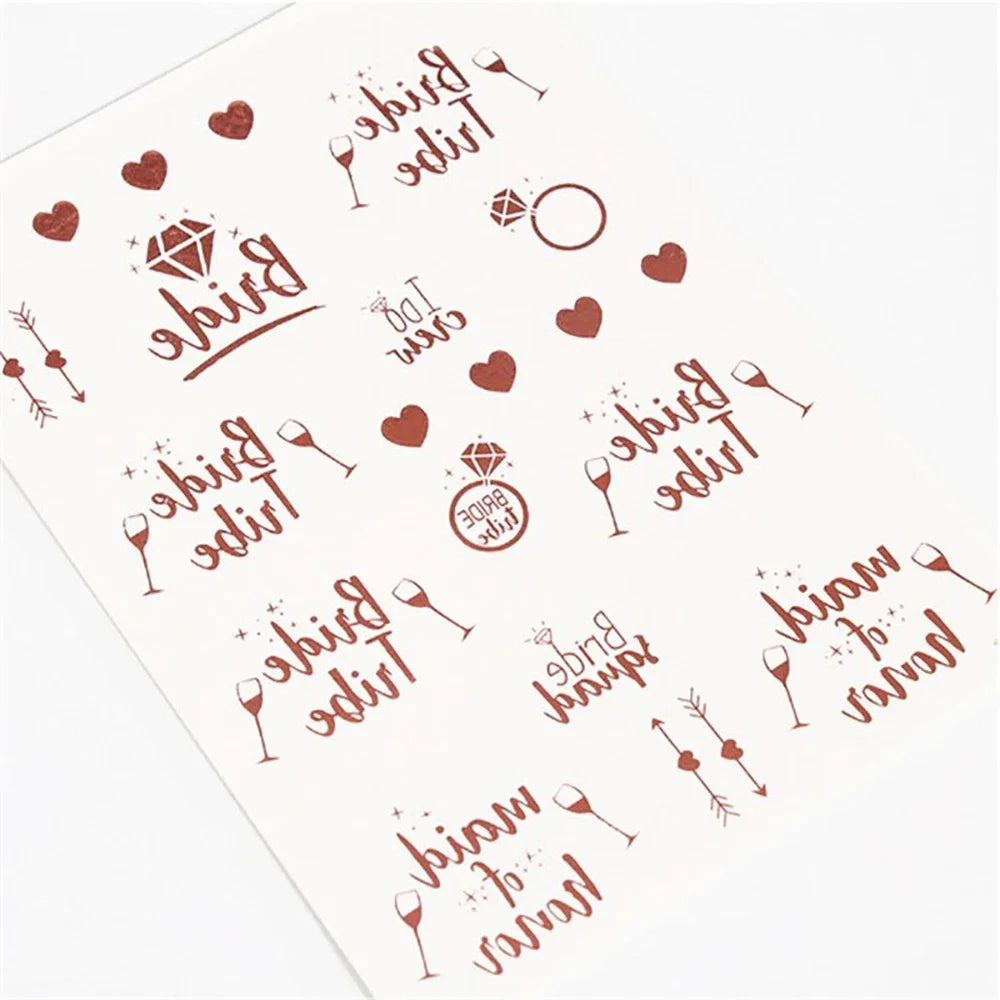 Temporary Tattoos Rose Gold T Stickers