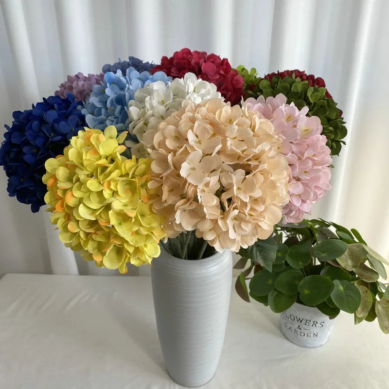 58cm Beautiful Silk Artificial Flowers Hydrangea Flower Bouquet for Table Decoration Floral