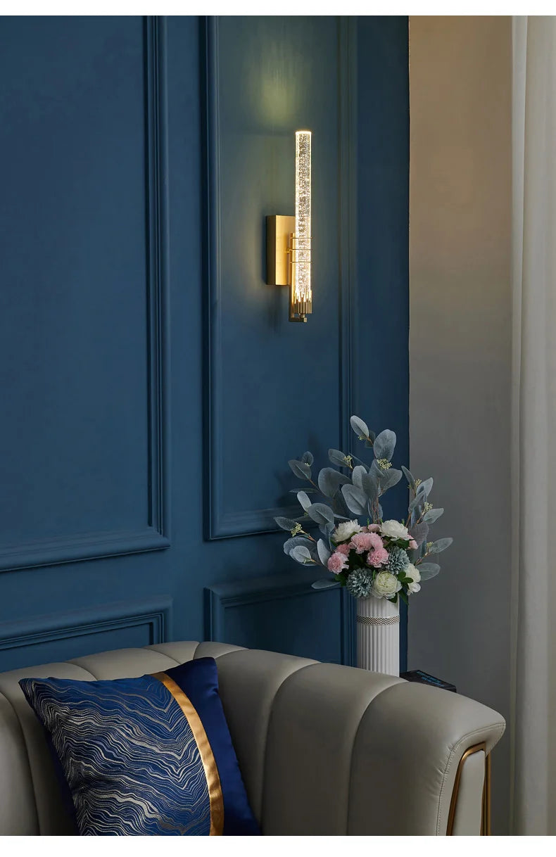 Modern Bubble Crystal Wall Lamps Indoor Lighting For Living Room Bedroom Study Background Wall Sconces Light