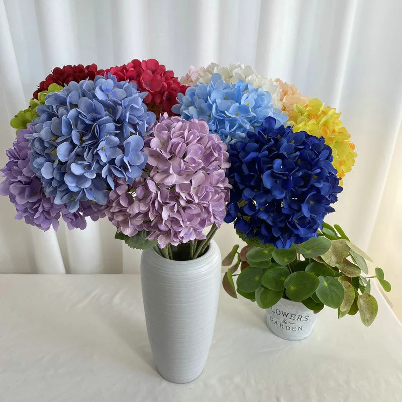 58cm Beautiful Silk Artificial Flowers Hydrangea Flower Bouquet for Table Decoration Floral