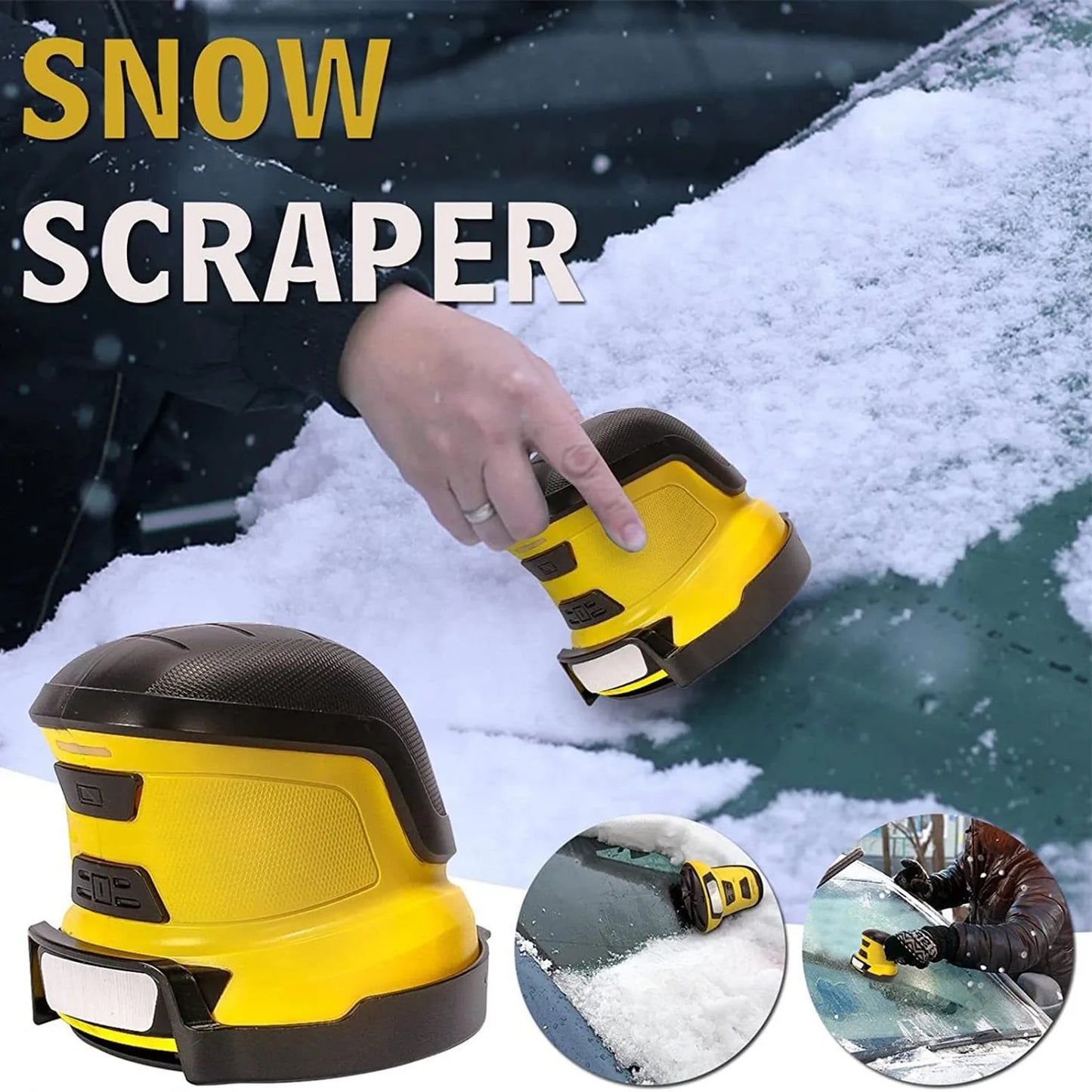 Electric Car Snow Scraper Ice Scrapers For Auto Windshield Ice Remover Scratch-Free Glass