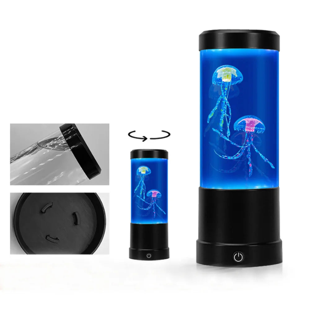 Jellyfish Lamp LED Remote Control Color Changing Aquarium Light With 8 Colors