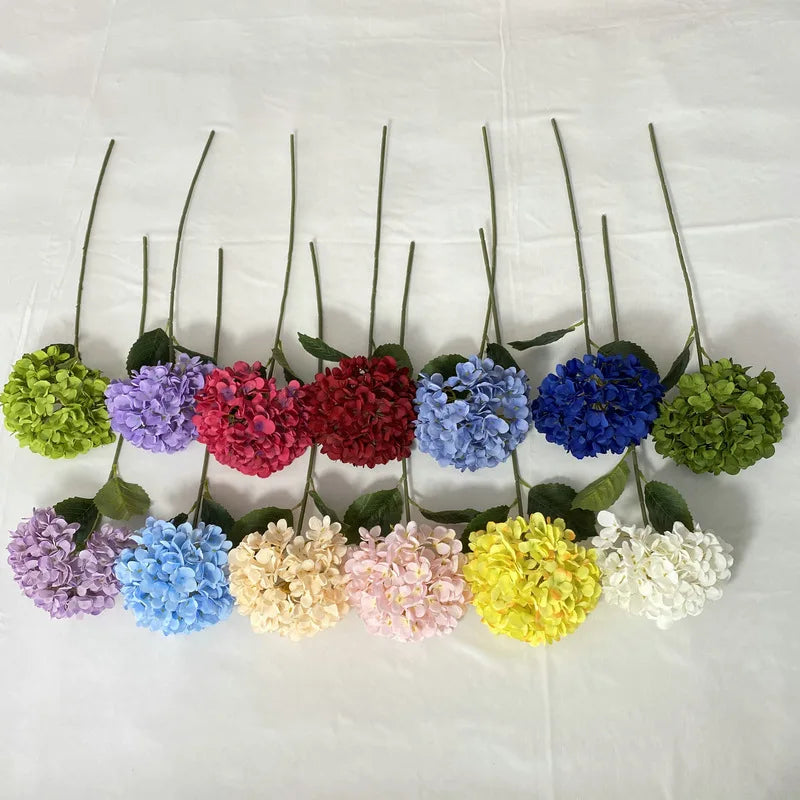 58cm Beautiful Silk Artificial Flowers Hydrangea Flower Bouquet for Table Decoration Floral