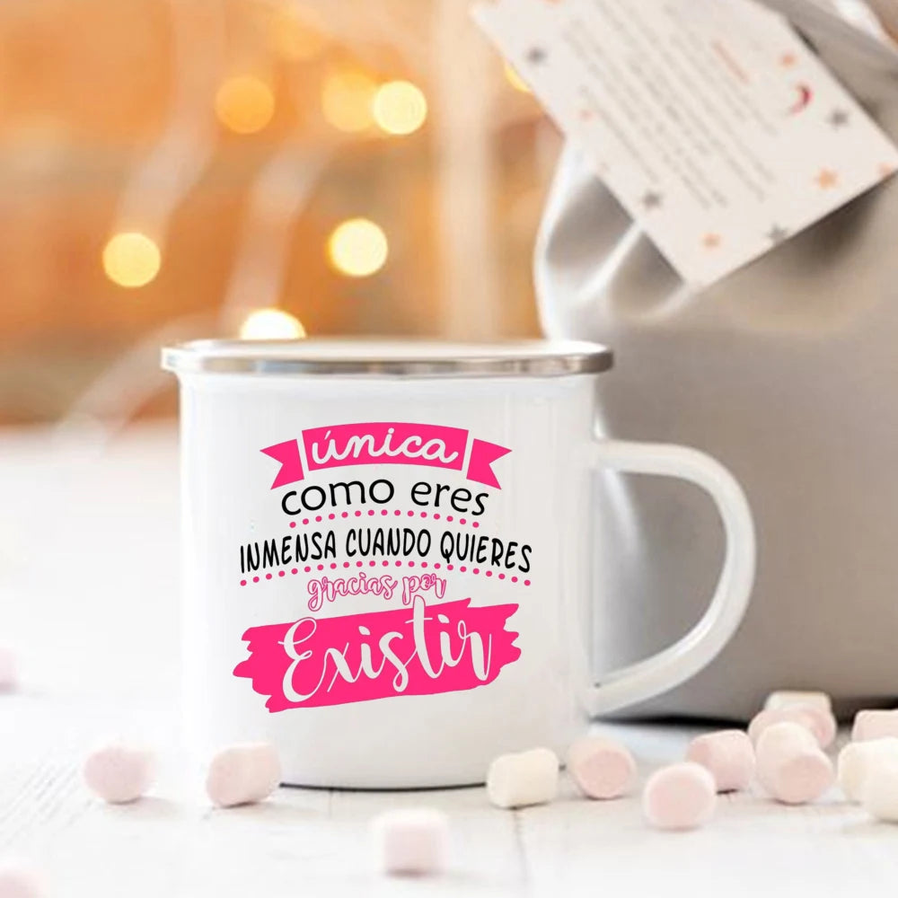 Mugs Drinkware Cups Valentine's Day Present Enamel Mug