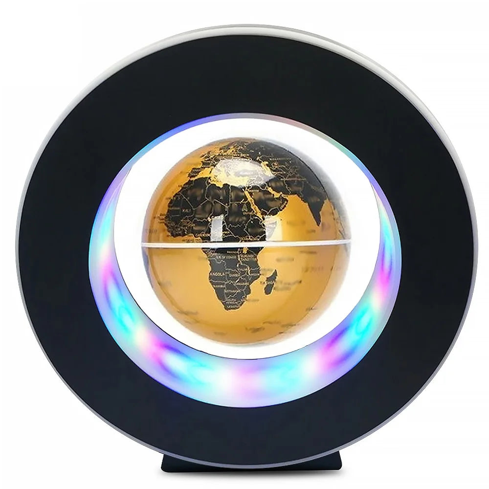 Floating Globe Levitating World Map Rotating Ornament LED Lamp