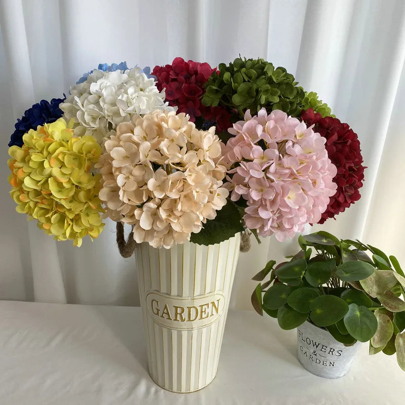 58cm Beautiful Silk Artificial Flowers Hydrangea Flower Bouquet for Table Decoration Floral