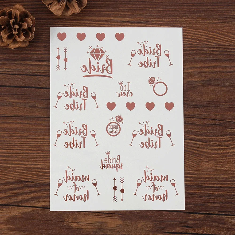 Temporary Tattoos Rose Gold T Stickers