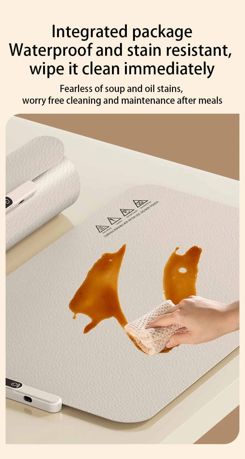 Mat Electric Warming Tray Food Warming Board Plate Foldable Portable Smart Food Fast Heating