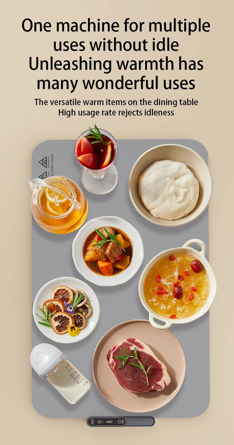 Mat Electric Warming Tray Food Warming Board Plate Foldable Portable Smart Food Fast Heating