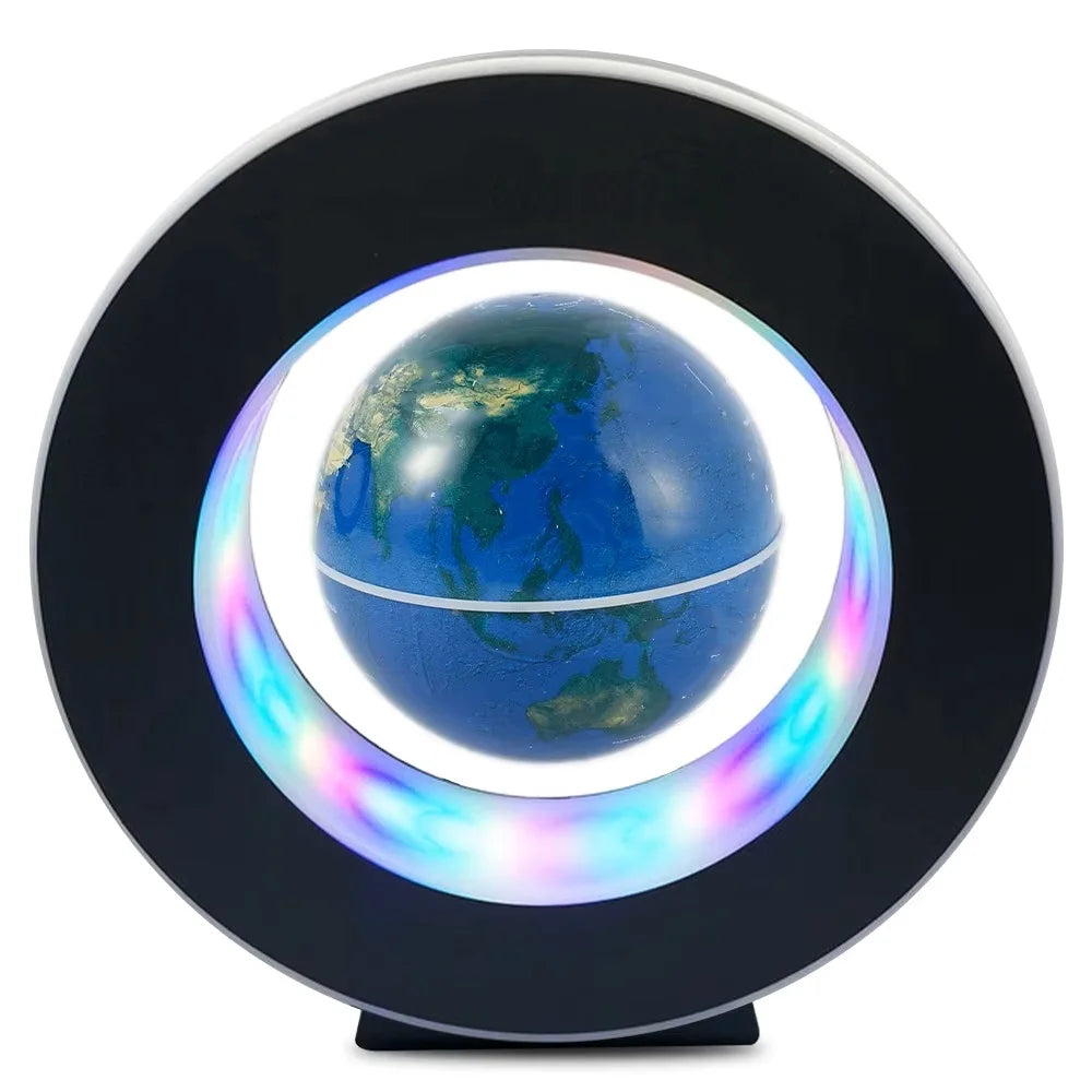 Floating Globe Levitating World Map Rotating Ornament LED Lamp