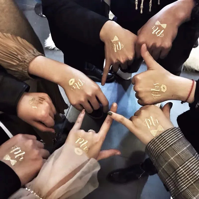 Temporary Tattoos Rose Gold T Stickers