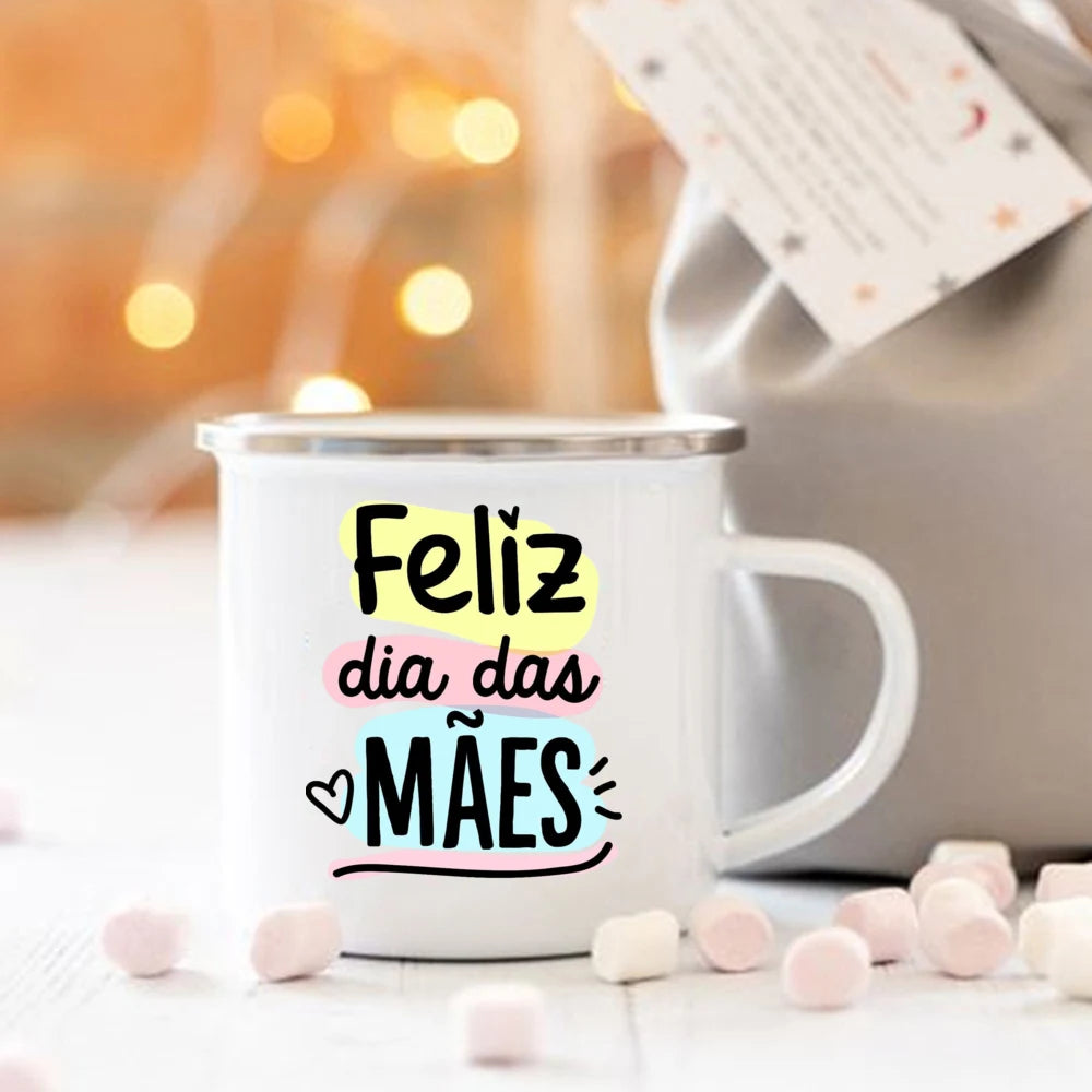 Mugs Drinkware Cups Valentine's Day Present Enamel Mug