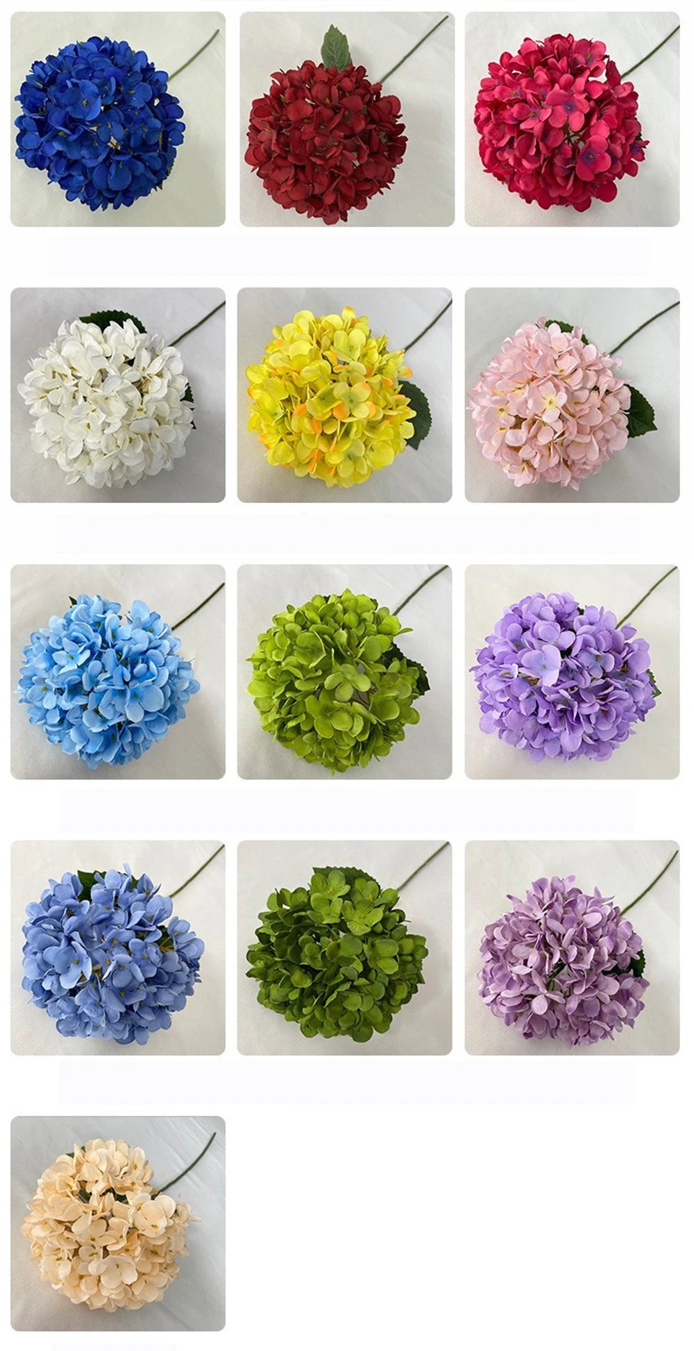 58cm Beautiful Silk Artificial Flowers Hydrangea Flower Bouquet for Table Decoration Floral