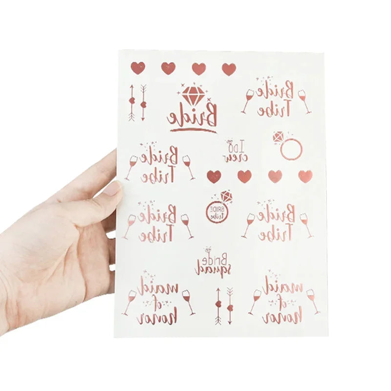 Temporary Tattoos Rose Gold T Stickers