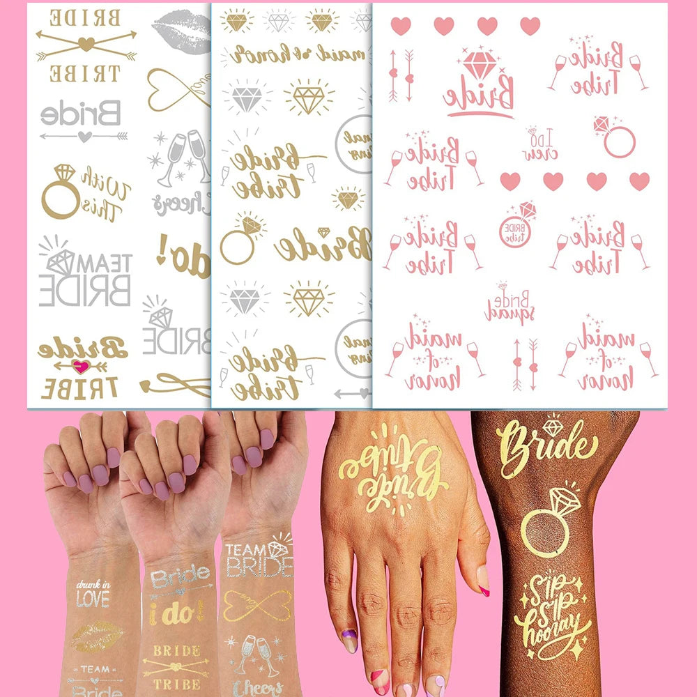 Temporary Tattoos Rose Gold T Stickers