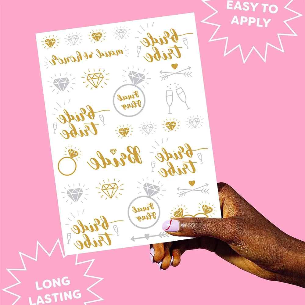 Temporary Tattoos Rose Gold T Stickers